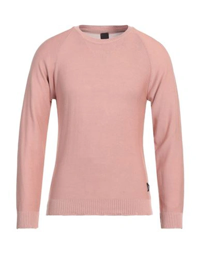 Shop Why Not Brand Man Sweater Blush Size Xxl Textile Fibers In Pink