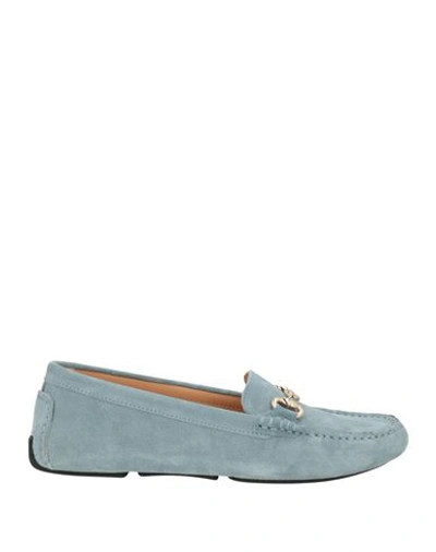 Shop Boemos Woman Loafers Sky Blue Size 8 Soft Leather