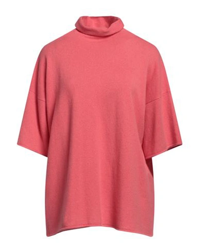 Shop Sminfinity Woman Turtleneck Coral Size M/l Cashmere In Red
