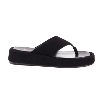 Shop Elleme Platform Thong Sandal In Black