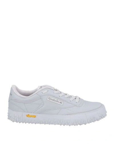 Shop Reebok Man Sneakers Light Grey Size 8.5 Soft Leather, Textile Fibers