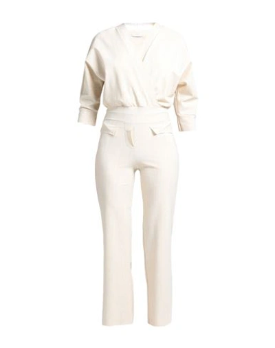 Shop Chiara Boni La Petite Robe Woman Jumpsuit Beige Size 12 Polyamide, Elastane