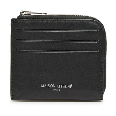 Shop Maison Kitsuné Cardholder In Black
