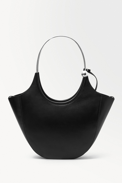 Shop Cos The Halo Leather Tote In Black