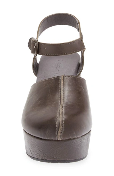 Chocolat Blu Gabrielle Platform Clog In Olive Leather