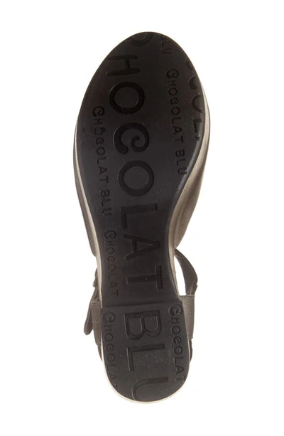 Chocolat Blu Gabrielle Platform Clog In Olive Leather