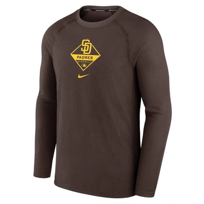 Shop Nike Brown San Diego Padres Authentic Collection Raglan Performance Long Sleeve T-shirt