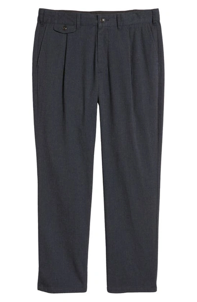 Rails Marcellus Twill Flat Front Pants In Dark Navy Melange