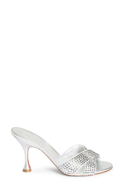 Shop Christian Louboutin Mariza Is Back Slide Sandal In Cn1h Version Silver