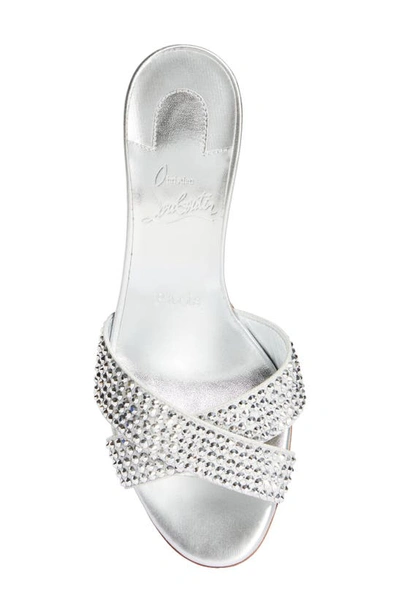 Shop Christian Louboutin Mariza Is Back Slide Sandal In Cn1h Version Silver
