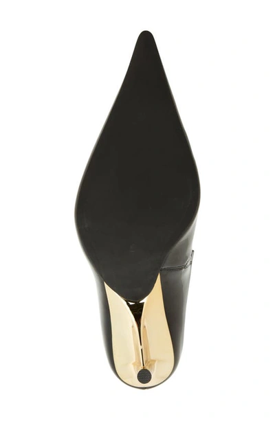 Shop Jeffrey Campbell Vader Pointed Toe Mule In Black Patent Gold