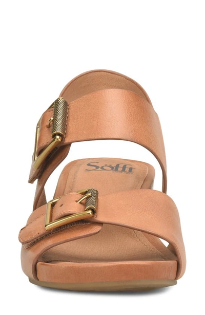 Shop Söfft Valeri Slingback Wedge Sandal In Luggage