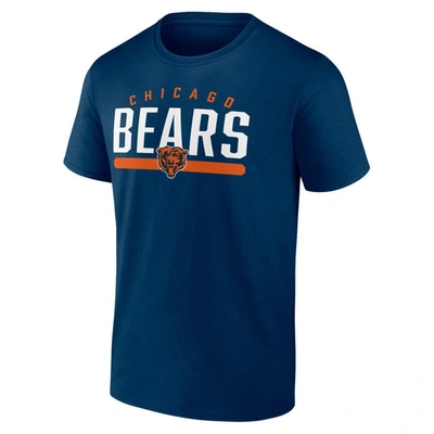 Shop Fanatics Branded Navy Chicago Bears Arc And Pill T-shirt