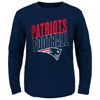 Shop Outerstuff Youth Navy New England Patriots Showtime Long Sleeve T-shirt