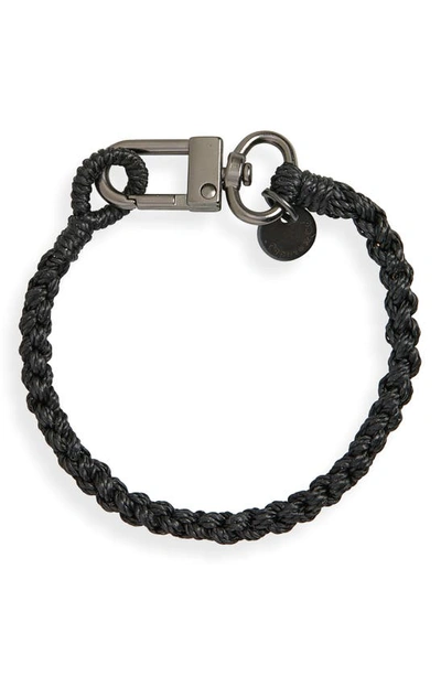 Shop Caputo & Co Hand Braided Bracelet In Black