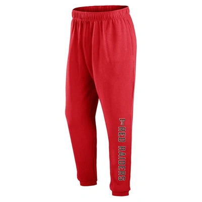 Shop Fanatics Branded Red Texas Tech Red Raiders Chop Block Fleece Sweatpants
