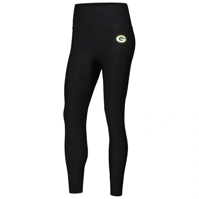 Shop Kadi Brand Black Green Bay Packers Leggings & Midi Bra Set