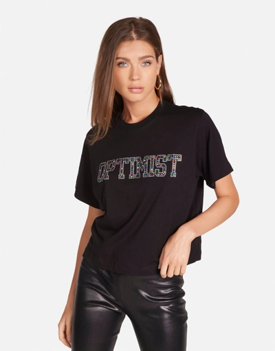 Lauren Moshi Rue Crystal Optimist In Black