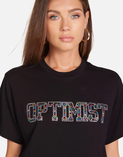 Lauren Moshi Rue Crystal Optimist In Black