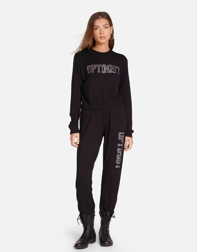 Lauren Moshi Spalding Crystal Optimist In Black