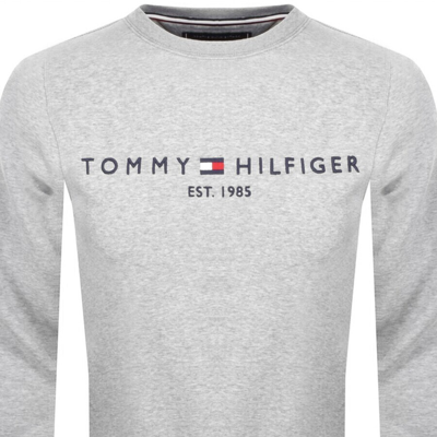 Shop Tommy Hilfiger Logo Sweatshirt Grey