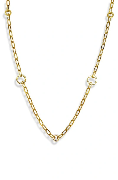 Shop Liza Schwartz Circle Chain Necklace In Gold