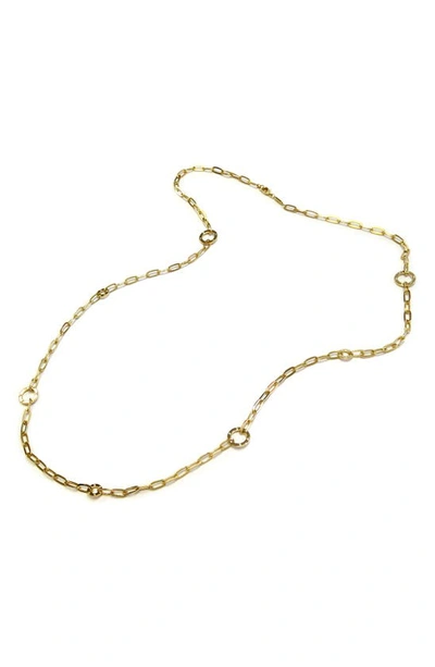 Shop Liza Schwartz Circle Chain Necklace In Gold