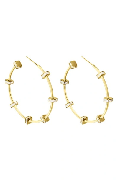 Shop Liza Schwartz Bridget Large Hoop Earrings In Gold