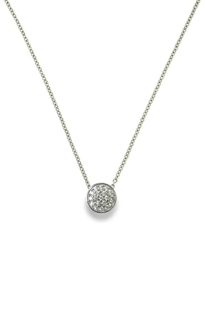 Shop Liza Schwartz Pavé Circle Necklace In Silver