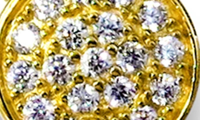 Shop Liza Schwartz Pavé Circle Necklace In Gold
