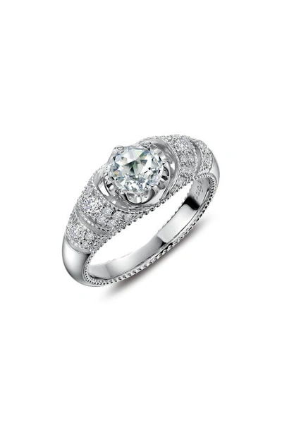 Shop Lafonn Simulated Diamond Heritage Classic Ring In Silver