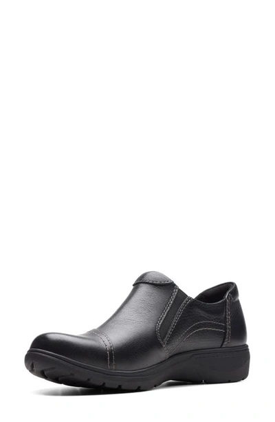 Shop Clarks ® Carleigh Ray Slip-on Shoe In Black Leather