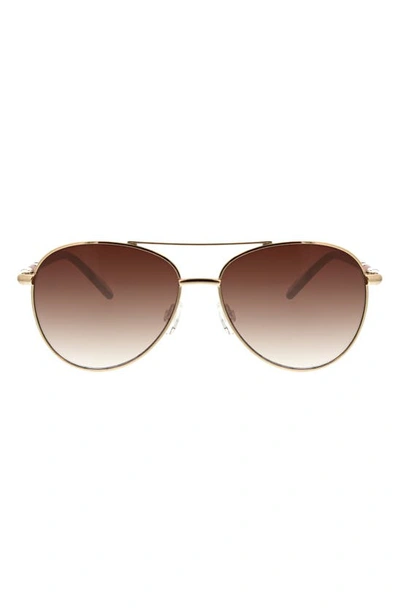 Shop Bcbg 47mm Gradient Aviator Sunglasses In Shiny Light Gold