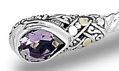 Samuel B. Sterling Silver & Amethyst Twist Cable Bracelet In Purple