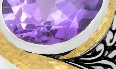 Samuel B. Amethyst Filigree Ring In Purple