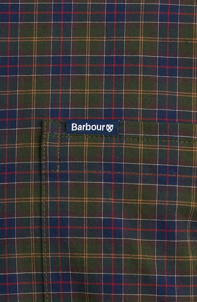 Barbour Lomond Cotton Blend Micro Tartan Tailored Fit Button Down Shirt In Classic Tartan