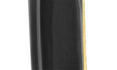 Simona Enamel Oval Hoop Earrings In Black