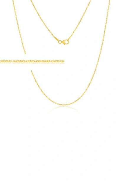 Shop Simona Twist Rolo Chain Necklace In Gold