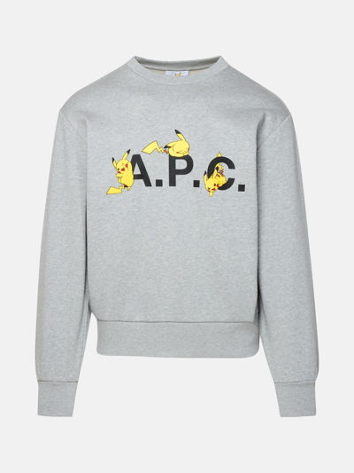 Shop Apc 'pokémon Pikachu' Grey Cotton Sweatshirt