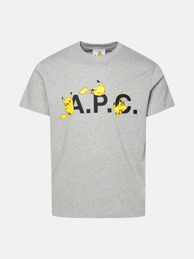 Shop Apc 'pokémon Pikachu' Grey Cotton T-shirt