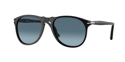 Shop Persol Blue Gradient Pilot Mens Sunglasses Po9649s 95/q8 52 In Black / Blue
