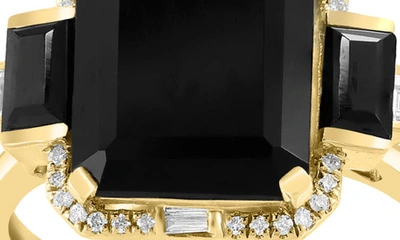 Shop Effy 14k Yellow Gold Onyx, Black Spinel & Diamond Ring