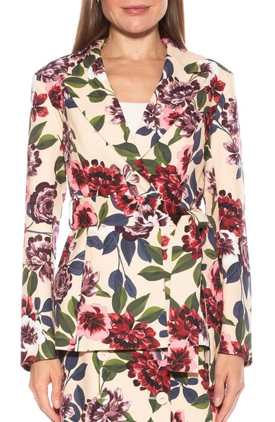 Shop Alexia Admor Olya Jacket Blazer In Beige Floral