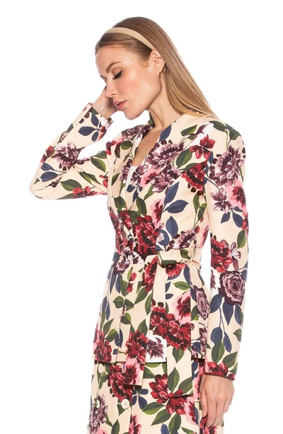 Shop Alexia Admor Olya Jacket Blazer In Beige Floral