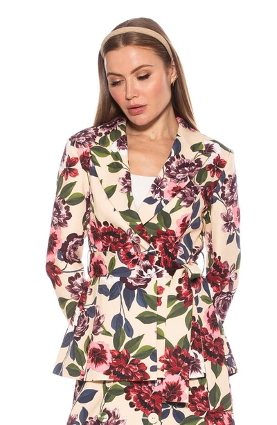 Shop Alexia Admor Olya Jacket Blazer In Beige Floral