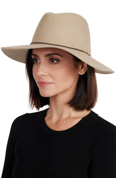Bruno Magli Wool Fedora In Camel