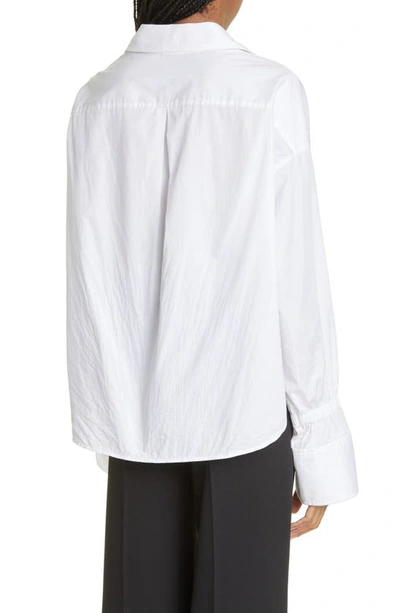 Shop A.l.c Monica Cotton Poplin Button-up Shirt In White