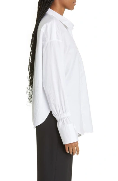 Shop A.l.c Monica Cotton Poplin Button-up Shirt In White