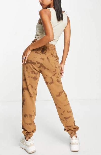 Shop Topshop Drawstring Cotton Joggers In Brown