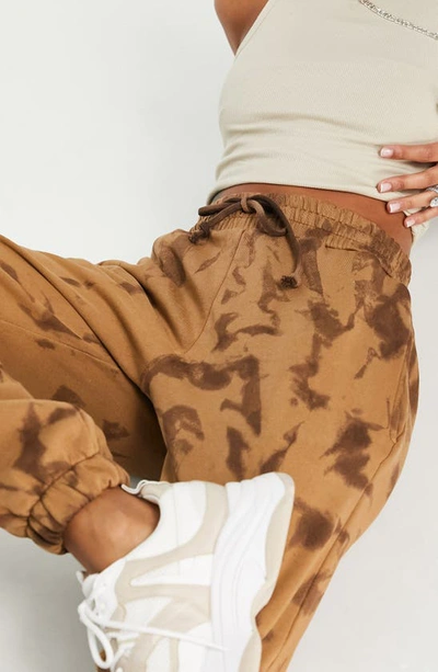 Shop Topshop Drawstring Cotton Joggers In Brown